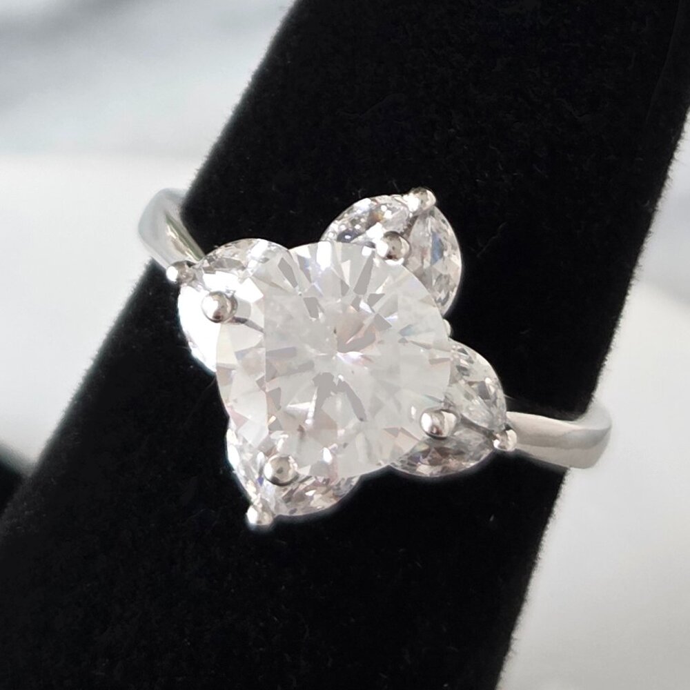Round Gemstone Ring, 925 Sterling Silver Charmed Aroma